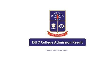 7 college result|Du 7 College Admission Result 2024 (Merit + Waiting List PDF).